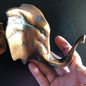 3 Brass heavy Elephant Wall Hanger’s